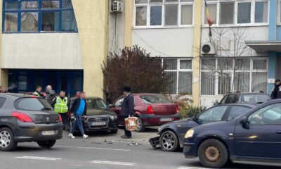 foto: accident la alba iulia. un bmw a lovit din