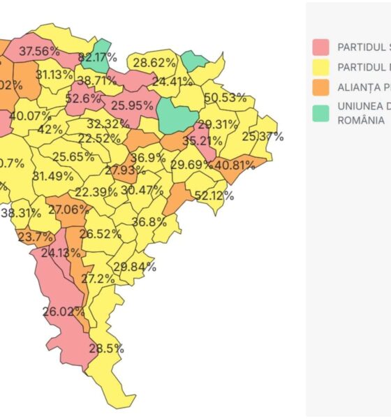 hartĂ. cum s a votat în fiecare localitate din alba. ce