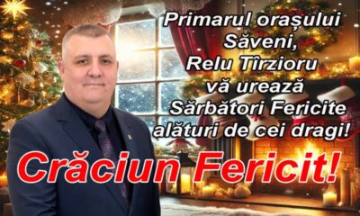 primarul orașului săveni, relu tîrzioru: crăciun fericit!