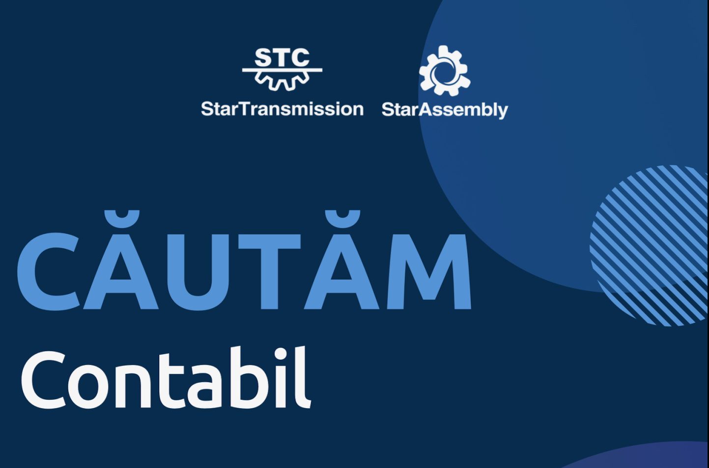 star transmission angajează contabil. detalii în anunț (p)