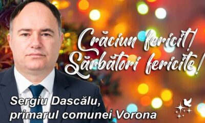 sergiu dascălu, primarul comunei vorona: toate gândurile mele bune și