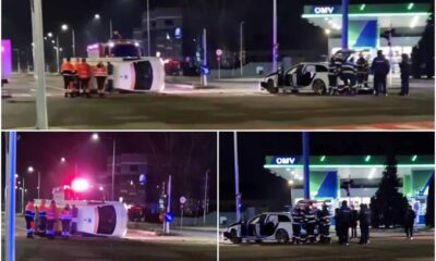 video: ambulanță răsturnată în dimineața de ajun la alba iulia.