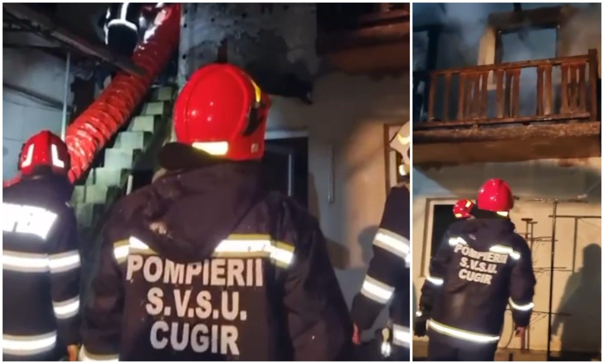 video: incendiu la cugir. focul a cuprins o locuință de