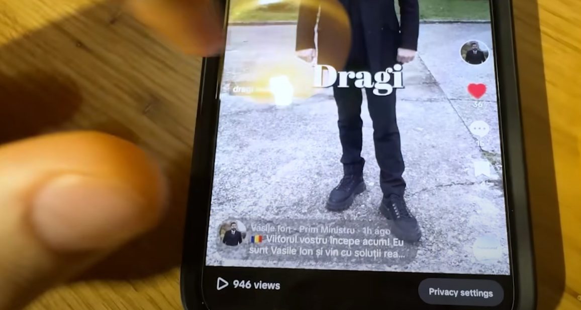 video recorder: un politician inventat pe tiktok, cu un milion