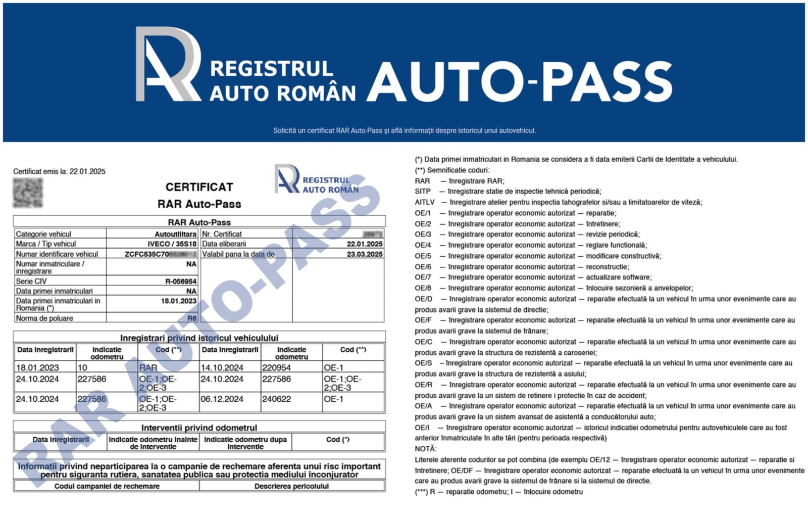 certificate rar auto pass, vândute la suprapreț. cât costă documentul, emis