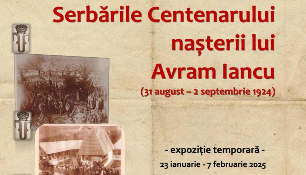 expoziția „serbările centenarului nașterii lui avram iancu”, prezentată în 23