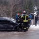 foto: accident rutier pe raza localității arieșeni. un autoturism implicat