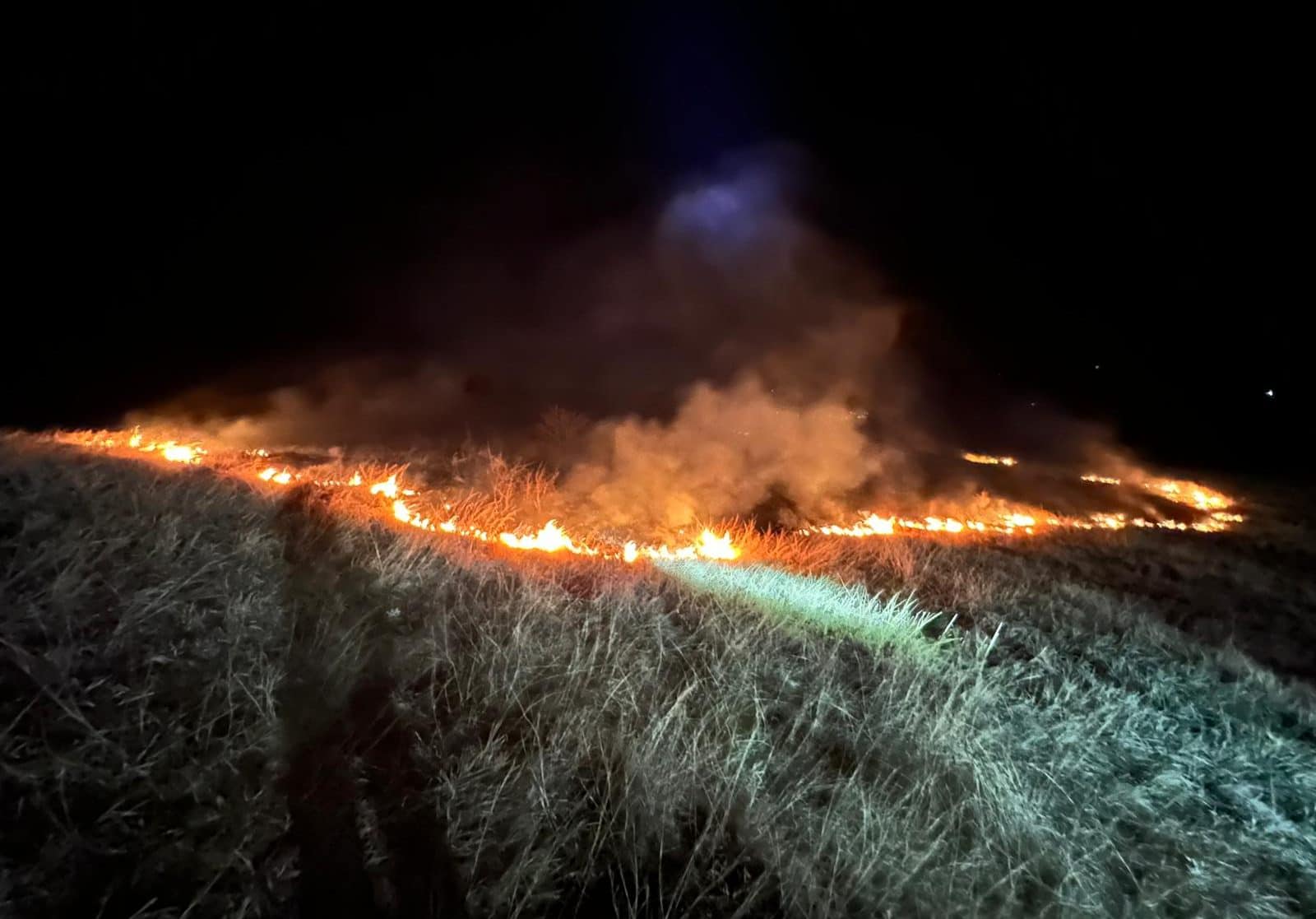 foto: incendiu de vegetație uscată la berghin. a afectat o