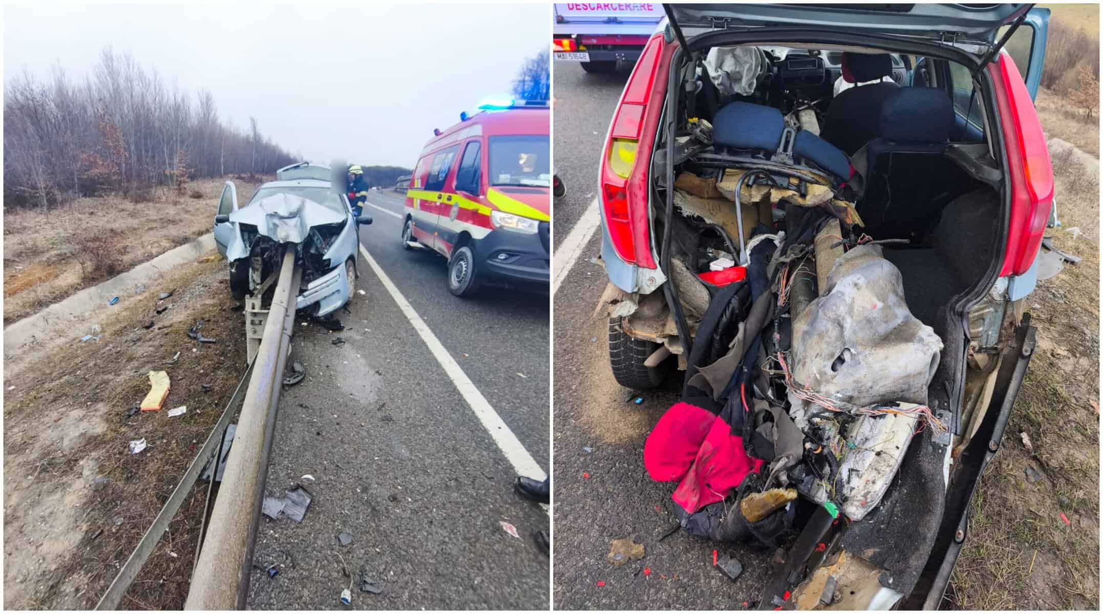 foto: tânără din alba, rănită într un accident în cluj. mașina