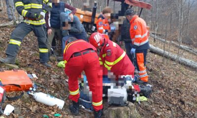 update foto accident la bucium. un bărbat în stare gravă,