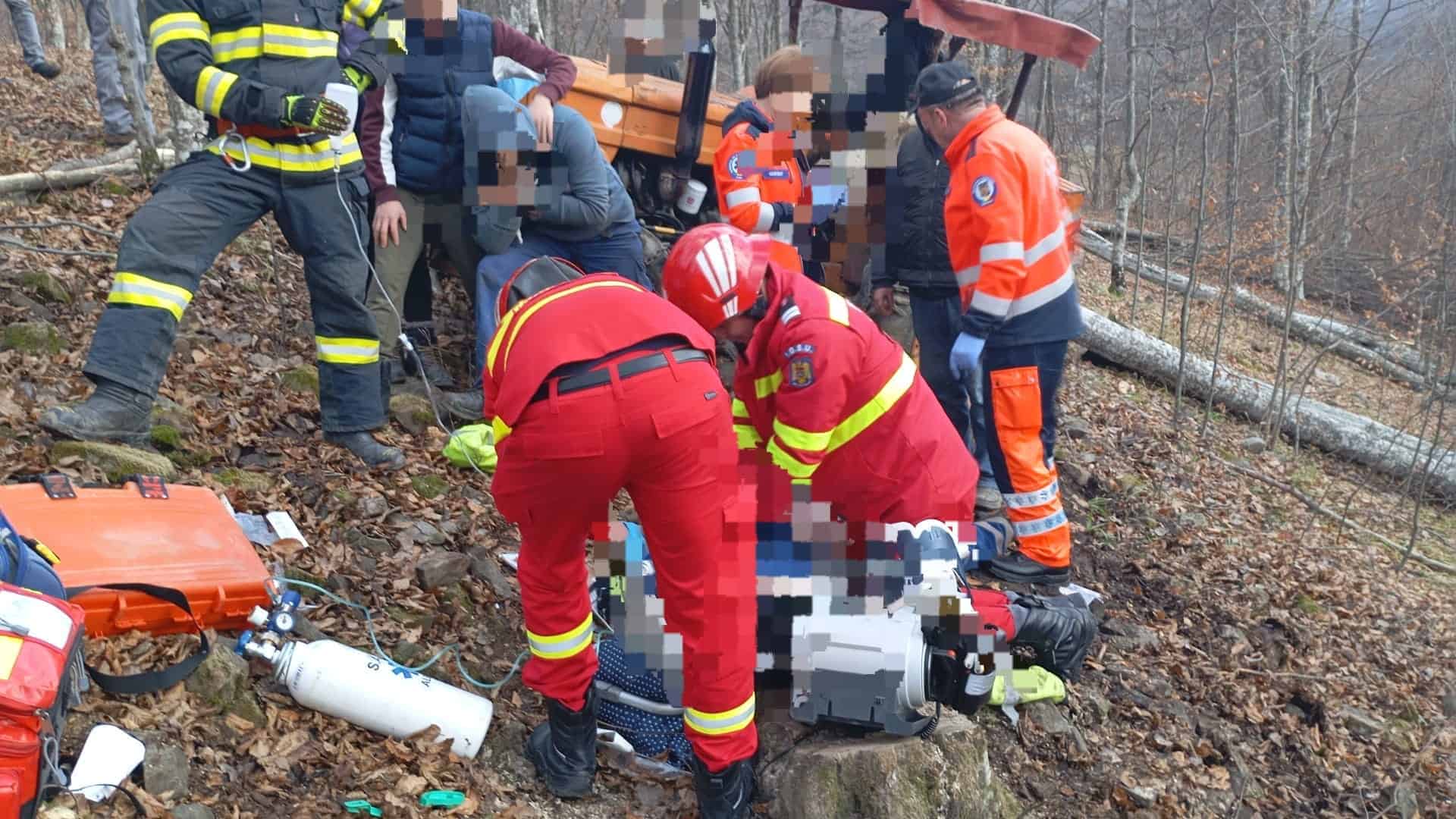 update foto accident la bucium. un bărbat în stare gravă,