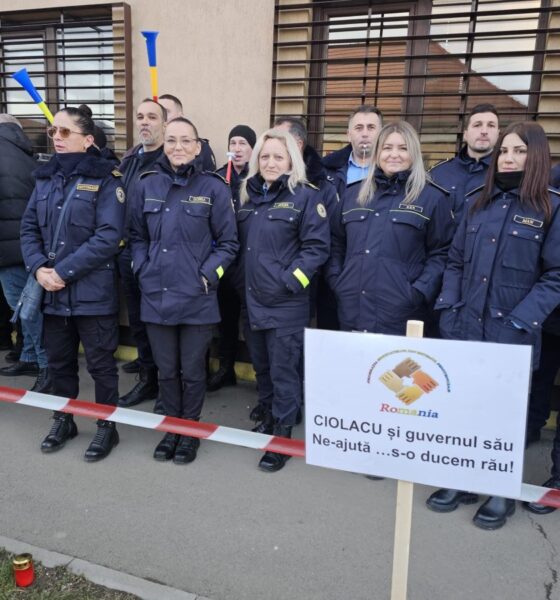 video: protest la penitenciarul aiud. peste 200 de polițiști au