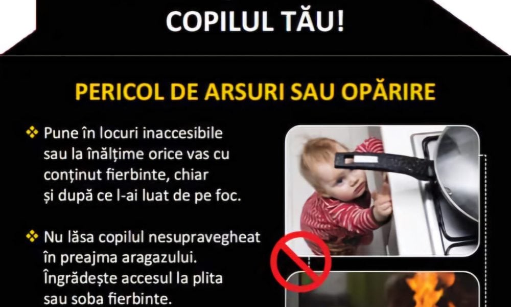 isu botoșani: nu lăsați la îndemâna copiilor vase cu lichid