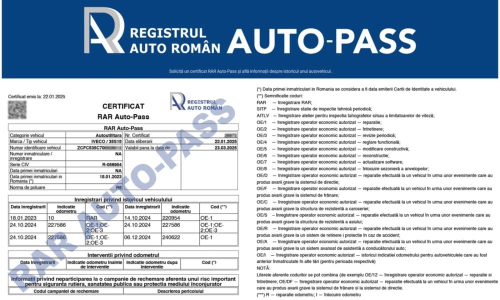 Încă o “românească”: certificate rar auto pass, vândute la suprapreț. cât