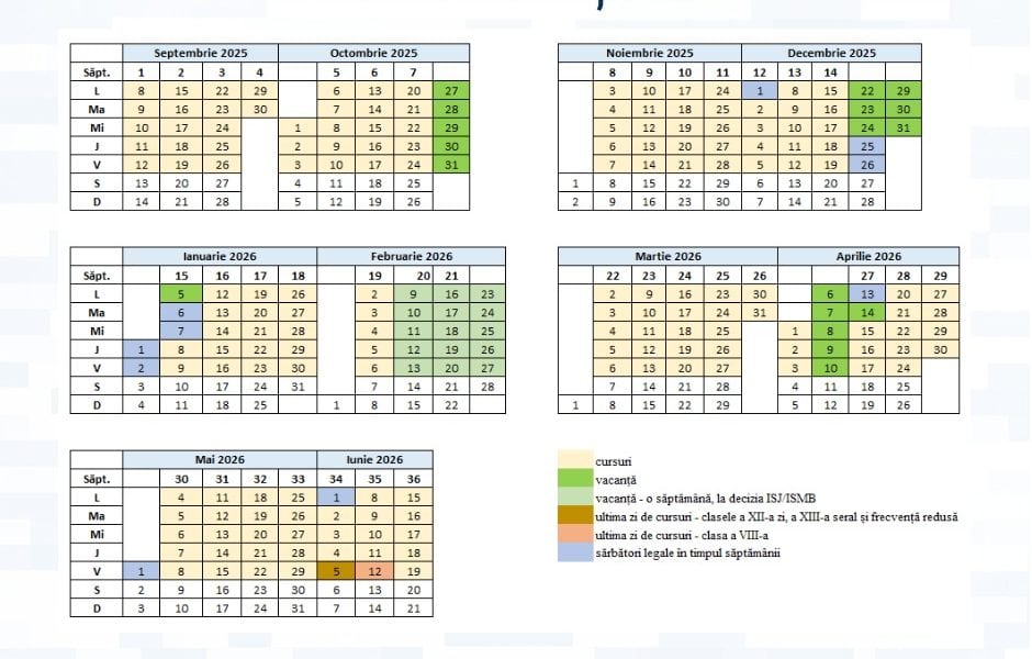 a fost lansat în consultare publică proiectul privind structura anului