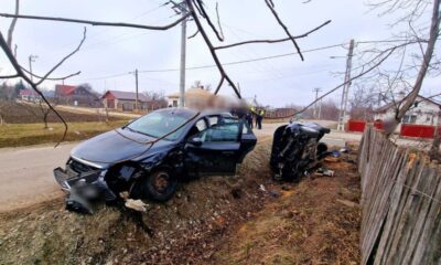 mașină în șanț! bărbat rănit într un accident rutier, la dumbrăvița