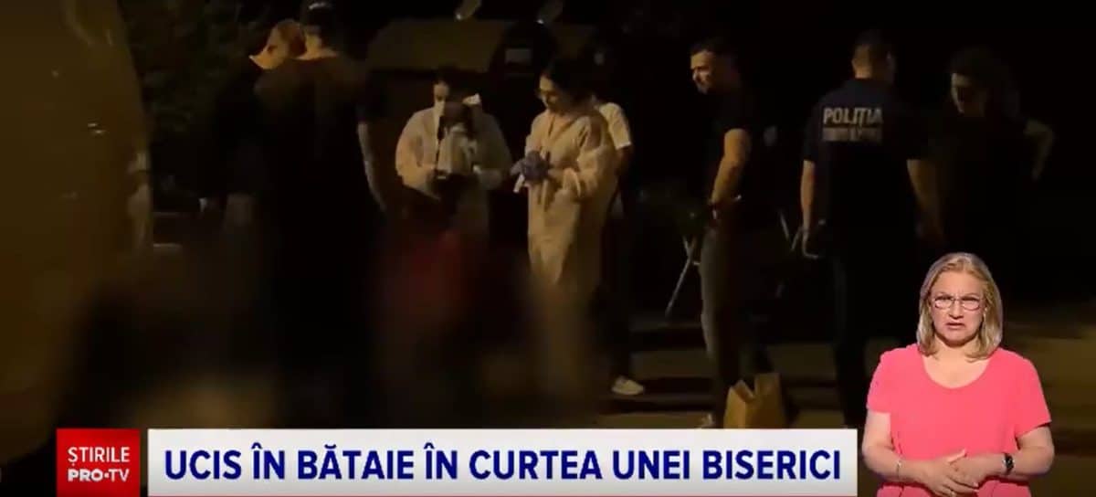 a omorât în bătaie, în curtea unei biserici, un bărbat