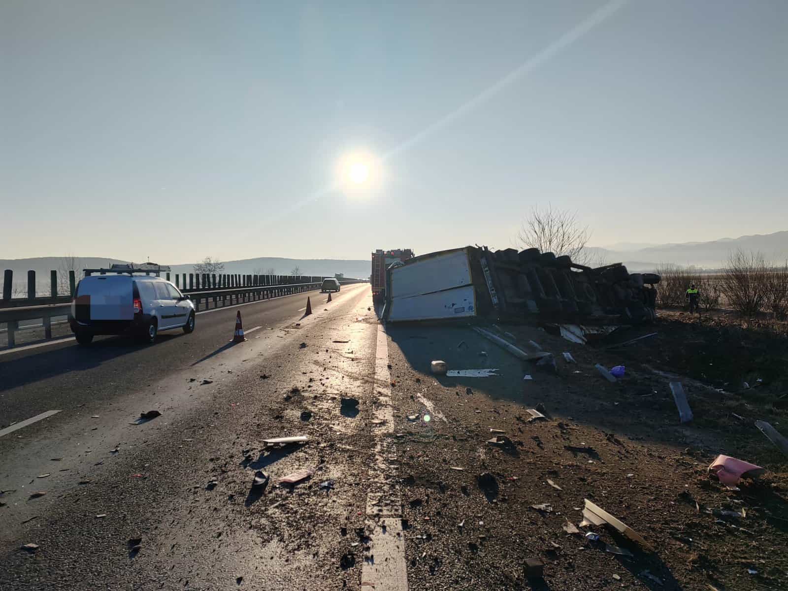 foto: accident grav pe autostrada a1, sebeș – sibiu. două