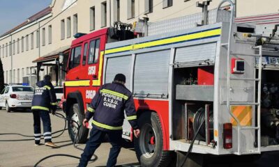 foto: exercițiu de simulare a unui incendiu, la spitalul din