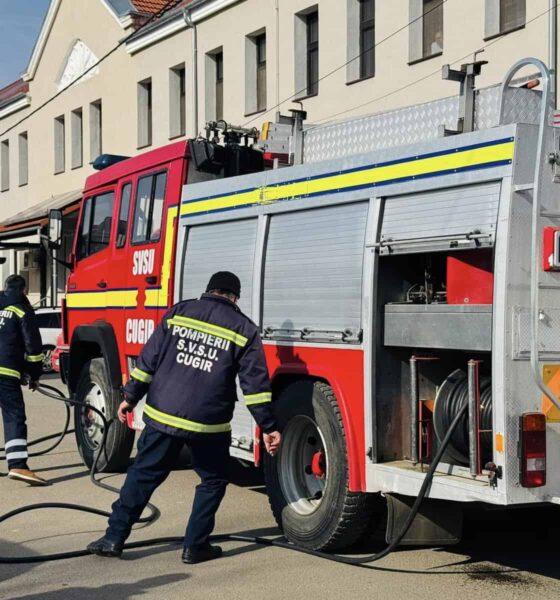 foto: exercițiu de simulare a unui incendiu, la spitalul din