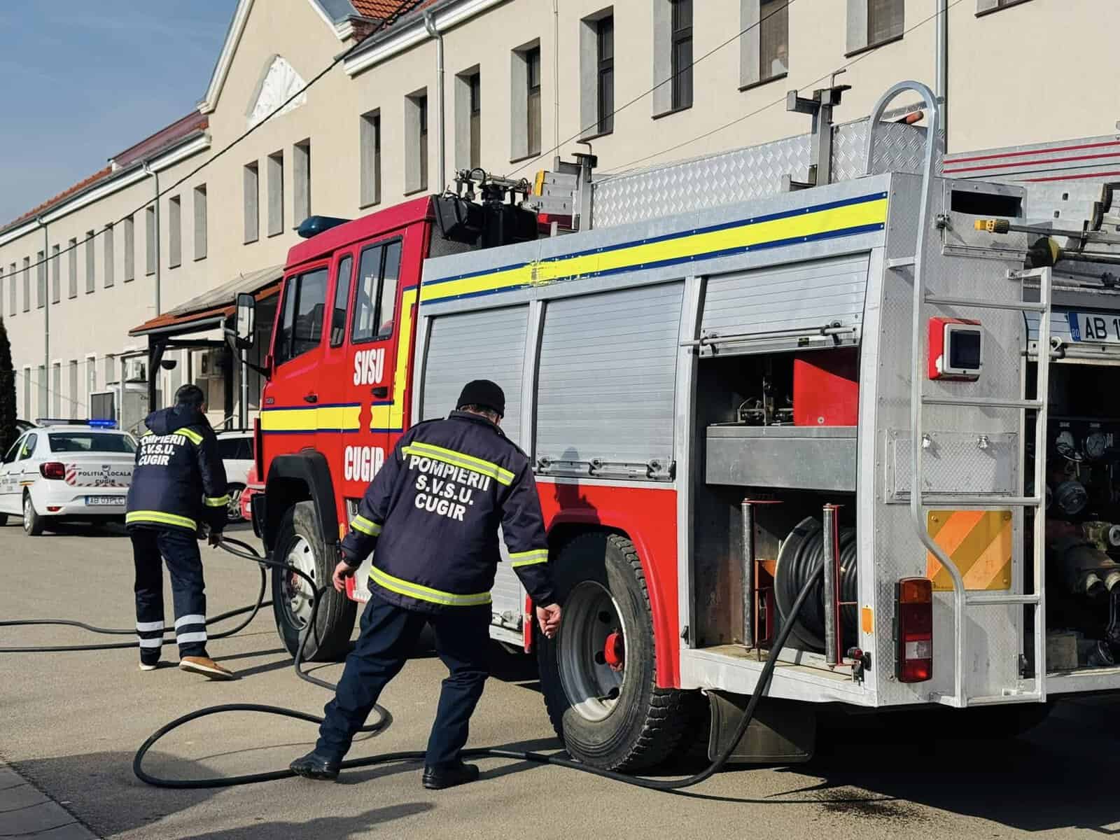 foto: exercițiu de simulare a unui incendiu, la spitalul din