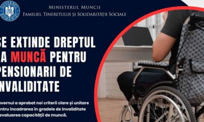 se extinde dreptul la muncă pentru pensionarii de invaliditate. precizările