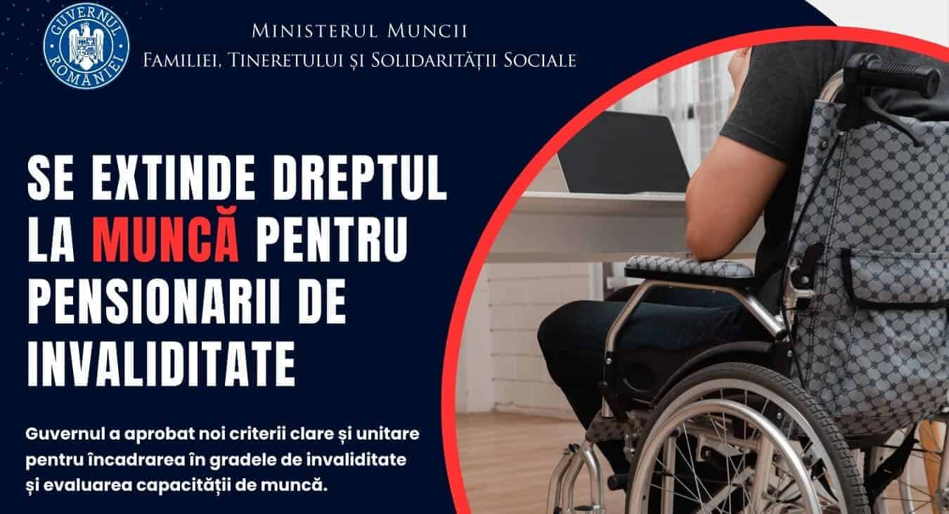 se extinde dreptul la muncă pentru pensionarii de invaliditate. precizările