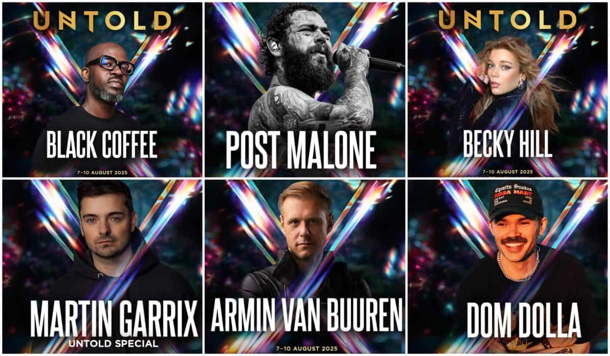 untold 2025: post malone, armin van buuren, fisher, becky hill