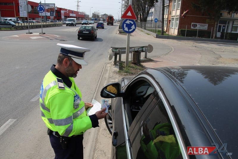 acțiune a polițiștilor și jandarmilor din alba. două permise reținute