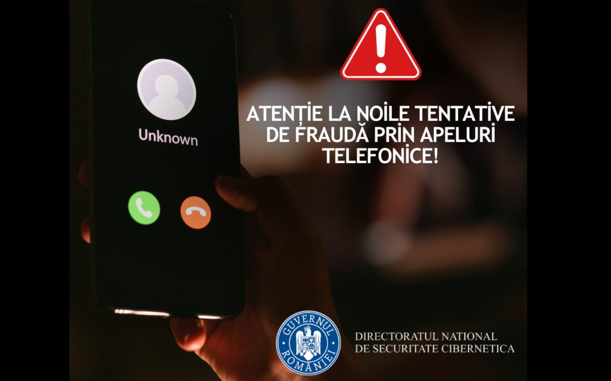 dnsc: atenție la noile tentative de fraudă prin apeluri telefonice.