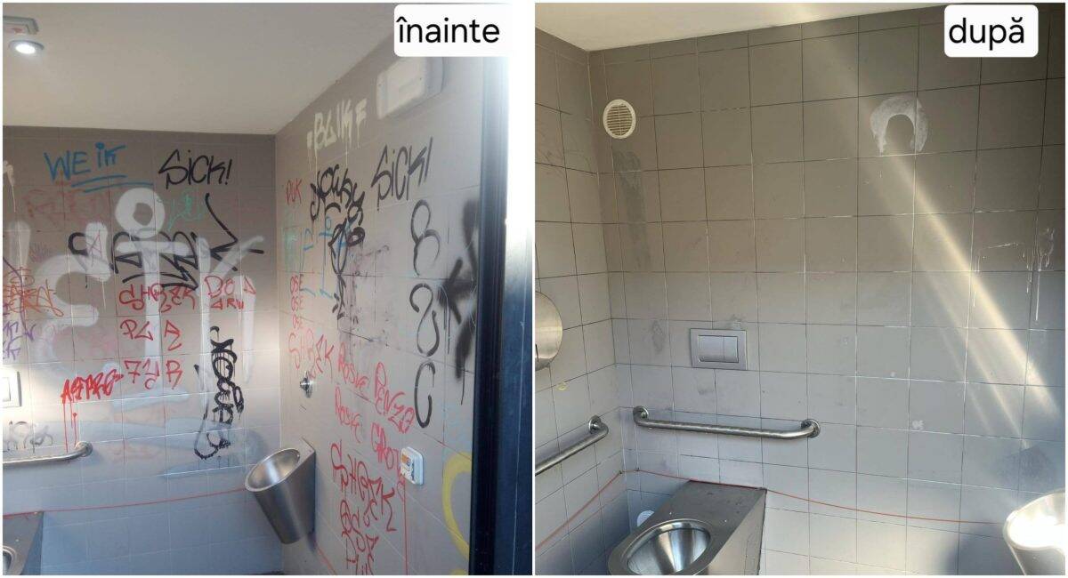 foto: toaletele vandalizate de pe latura de nord a cetății