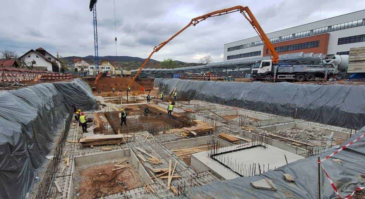 foto: Șantierul noului spital de oncologie și cardiologie de la