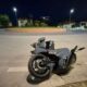 foto: accident într un giratoriu din alba iulia: motociclist rănit, după