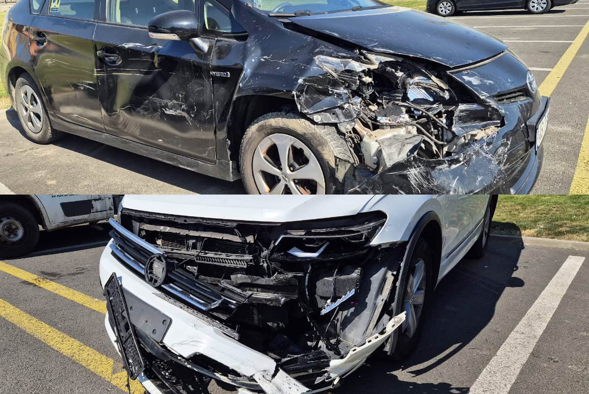 foto: accident rutier la alba iulia, în zona kaufland ampoi.