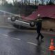 foto: accident rutier la alba iulia, zona bărăbanț. o mașină