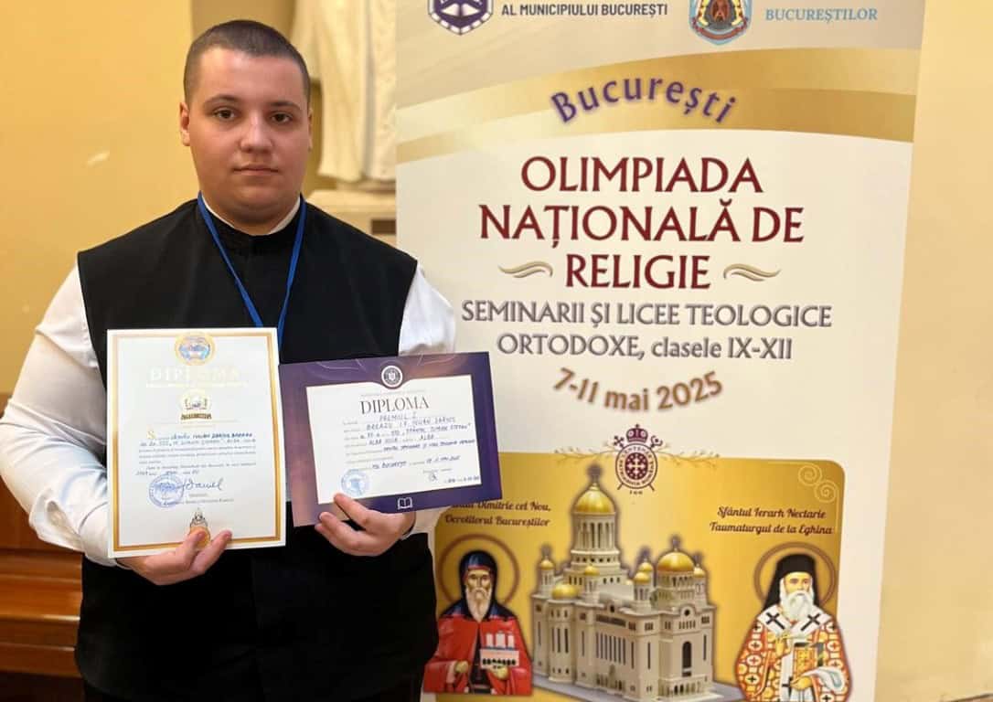 foto: elev al seminarului teologic ortodox din alba iulia, premiul