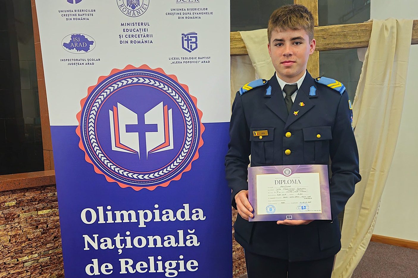 foto: elev de la colegiul militar din alba iulia, mențiune