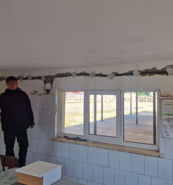 foto: lucrări de modernizare a halei de lactate din piața