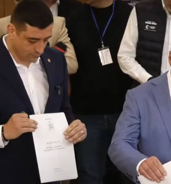 george simion a mers la vot alături de călin georgescu.