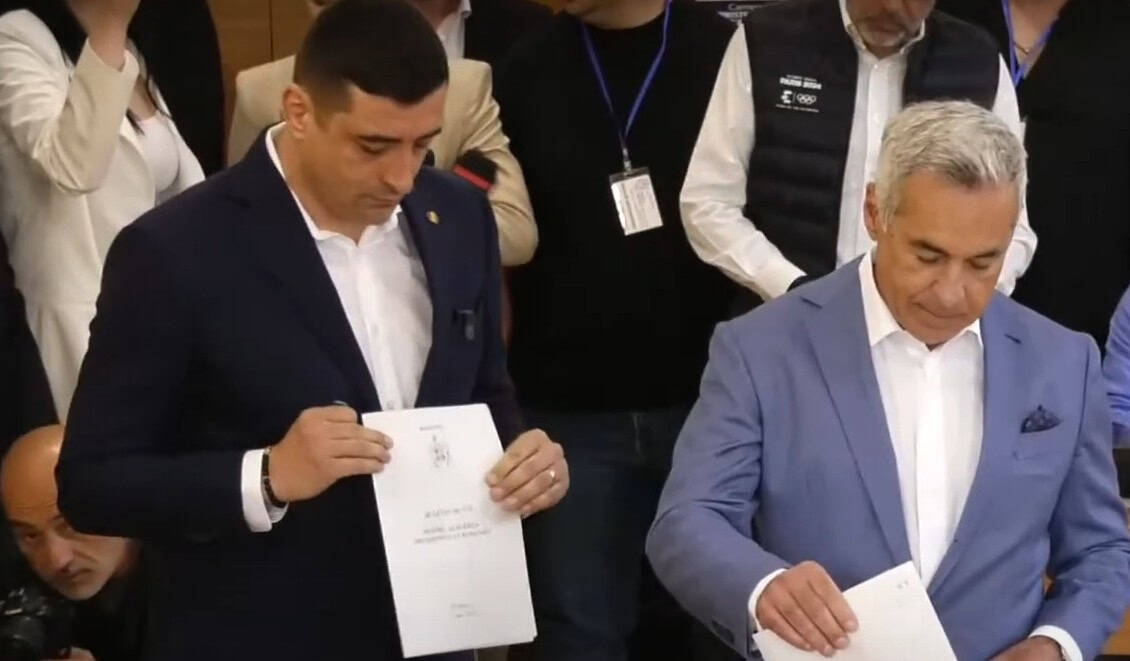 george simion a mers la vot alături de călin georgescu.