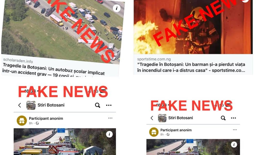 atenție, Știri false, despre accidente grave, tragedii sau incidente, la