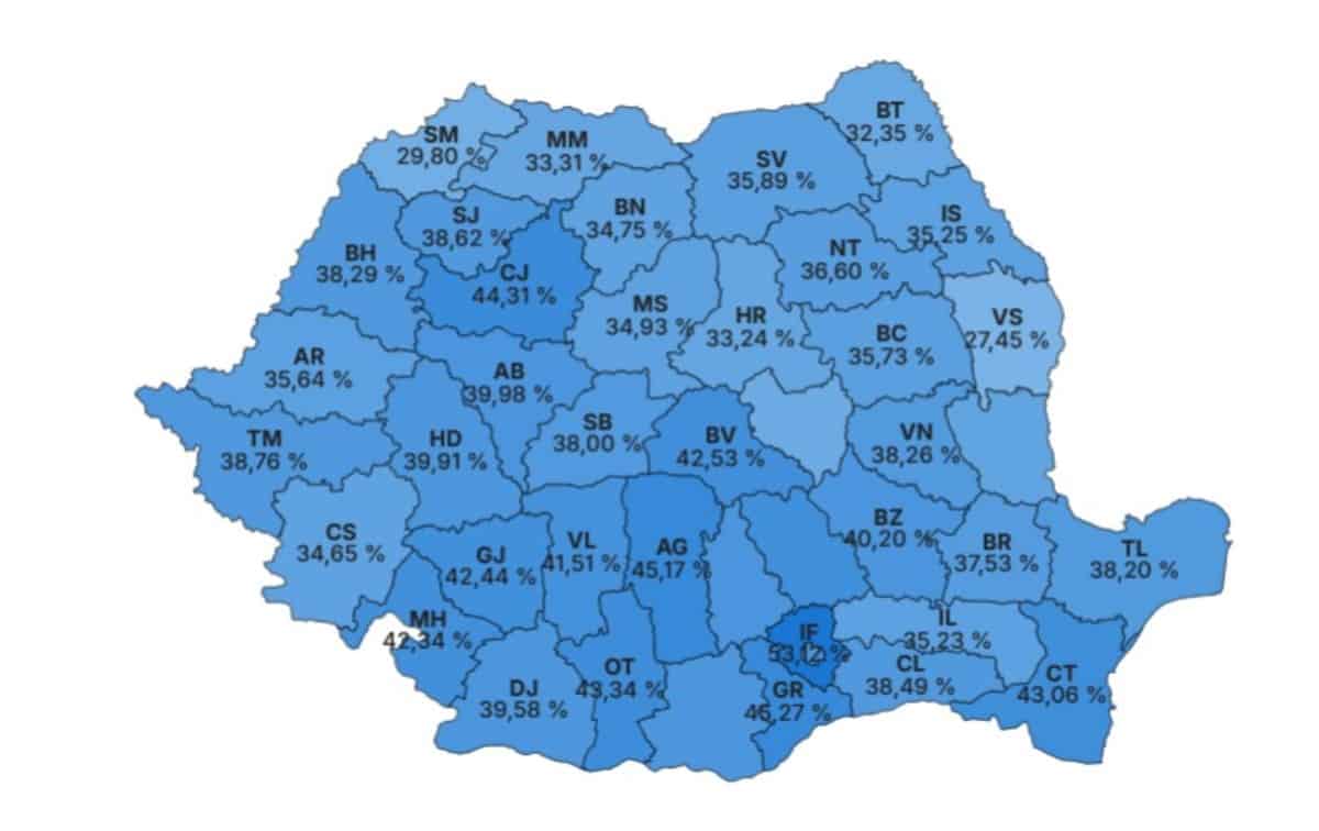 prezența la vot alegeri prezidențiale 2025 ora 18.00 în alba: