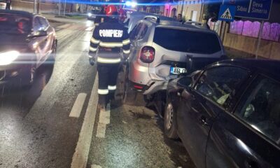 video accident rutier la sebeș: patru autoturisme implicate. trafic îngreunat