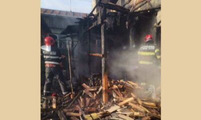 incendiu la concești! o bucătărie de vară și acoperișul unei