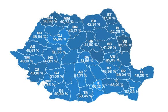 alegeri prezidențiale 2025: stop vot! peste 53% dintre români au