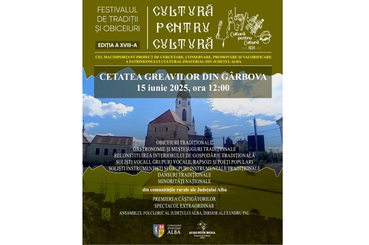 15 iunie: festivalul concurs „cultură pentru cultură” 2025 începe. prima etapă,