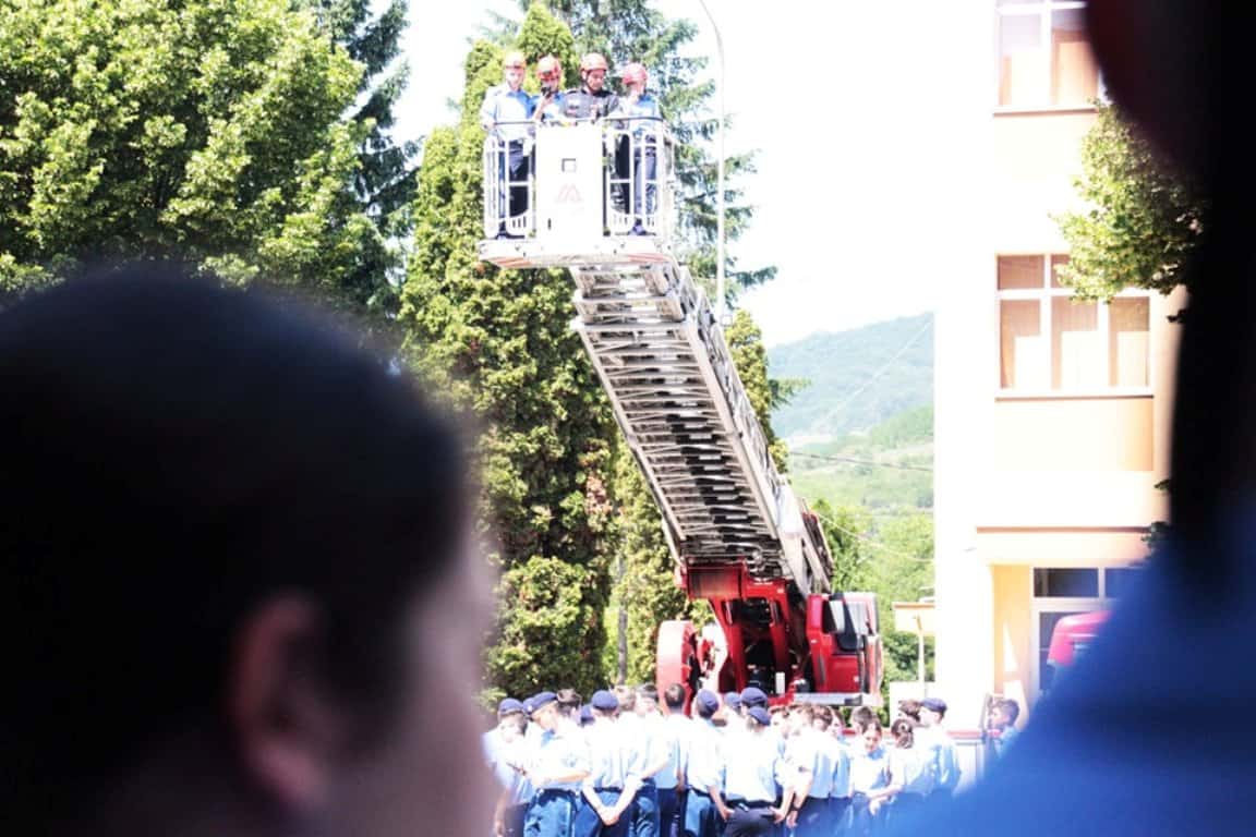 foto: exercițiu de evacuare la colegiul național militar „mihai viteazul”