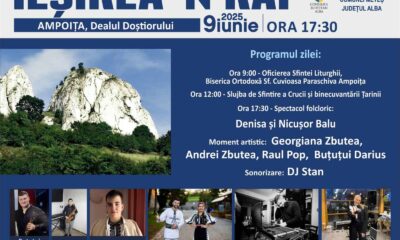 luni, 9 iunie: sărbătoarea tradițională „ieșirea n rai” la ampoița, în