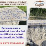 izvorul de la limba, vandalizat cu mesaje amenințătoare: „am pus