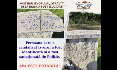 izvorul de la limba, vandalizat cu mesaje amenințătoare: „am pus